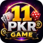 PKR11 Game 11pkr app screenshot showing Teen Patti, Ludo and real cash winnings in Pakistan"